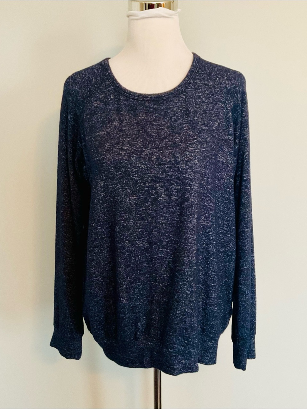 Blue Loose Fit Long Sleeve Crew Neck Blue Sweater by Buffalo-David Bitton-Medium